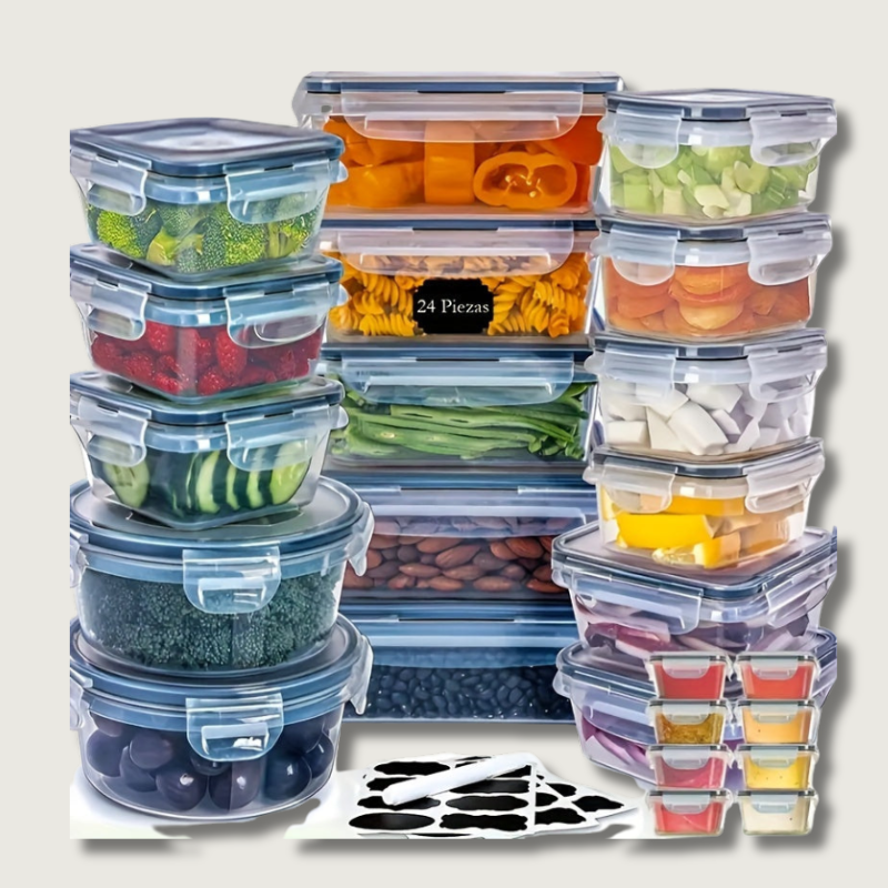 Food Storage Container Set | 24-Piece Leak-Proof System