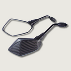 Universal Motorcycle Mirrors | Hexagonal Carbon Fiber Design