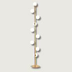 Modern Floor Lamp | Vertical Gold Spheres Design