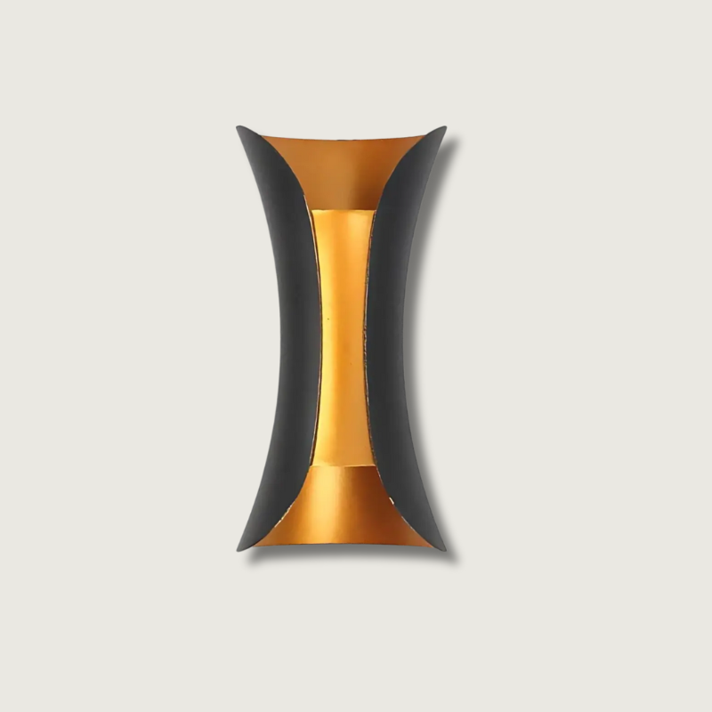 Modern LED Wall Light | Black Gold Dual Tone Design