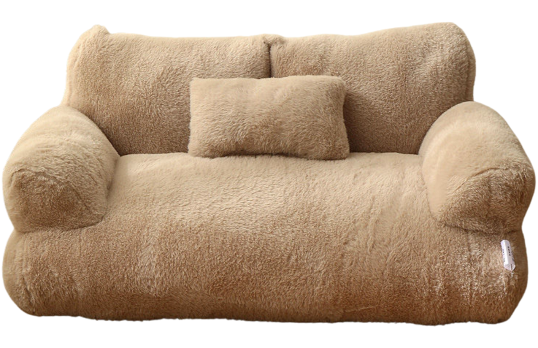 Plush Pet Sofa Bed | Premium Fleece Cat & Dog Lounger