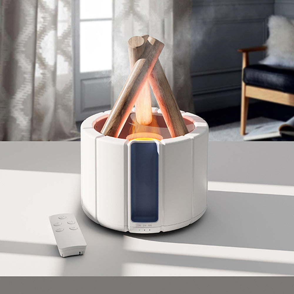 Ambient Diffuser Lamp | Flame Effect Humidifier with Remote