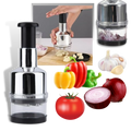 Stainless Steel Vegetable Chopper | Manual Press Design