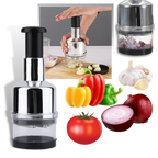 Stainless Steel Vegetable Chopper | Manual Press Design