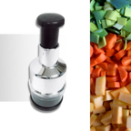 Stainless Steel Vegetable Chopper | Manual Press Design