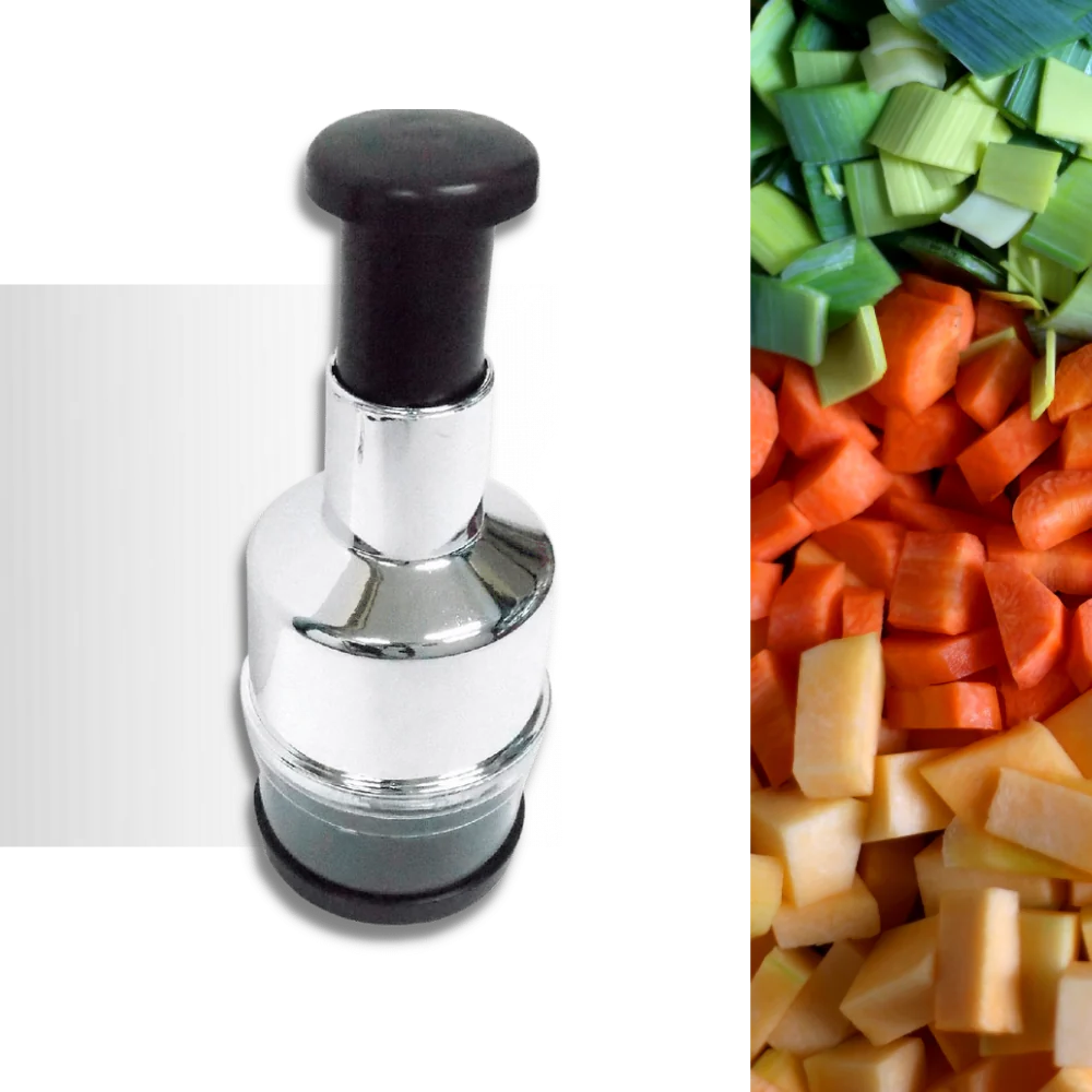 Stainless Steel Vegetable Chopper | Manual Press Design