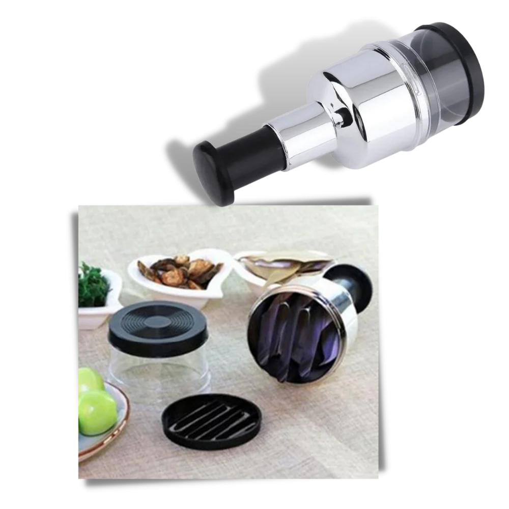 Stainless Steel Vegetable Chopper | Manual Press Design