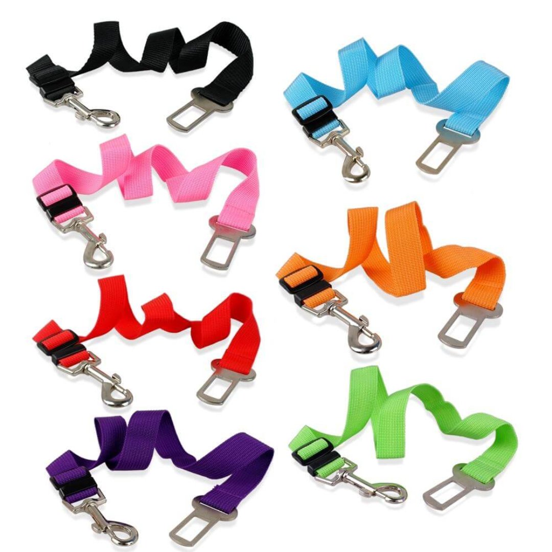 Pet Safety Car Belt | Adjustable Length with Rotating Clip