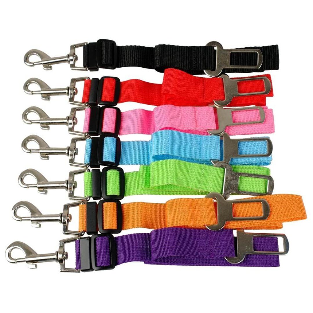 Pet Safety Car Belt | Adjustable Length with Rotating Clip