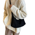 Minimalist Suede Handbag | Crescent Shape Crossbody Design