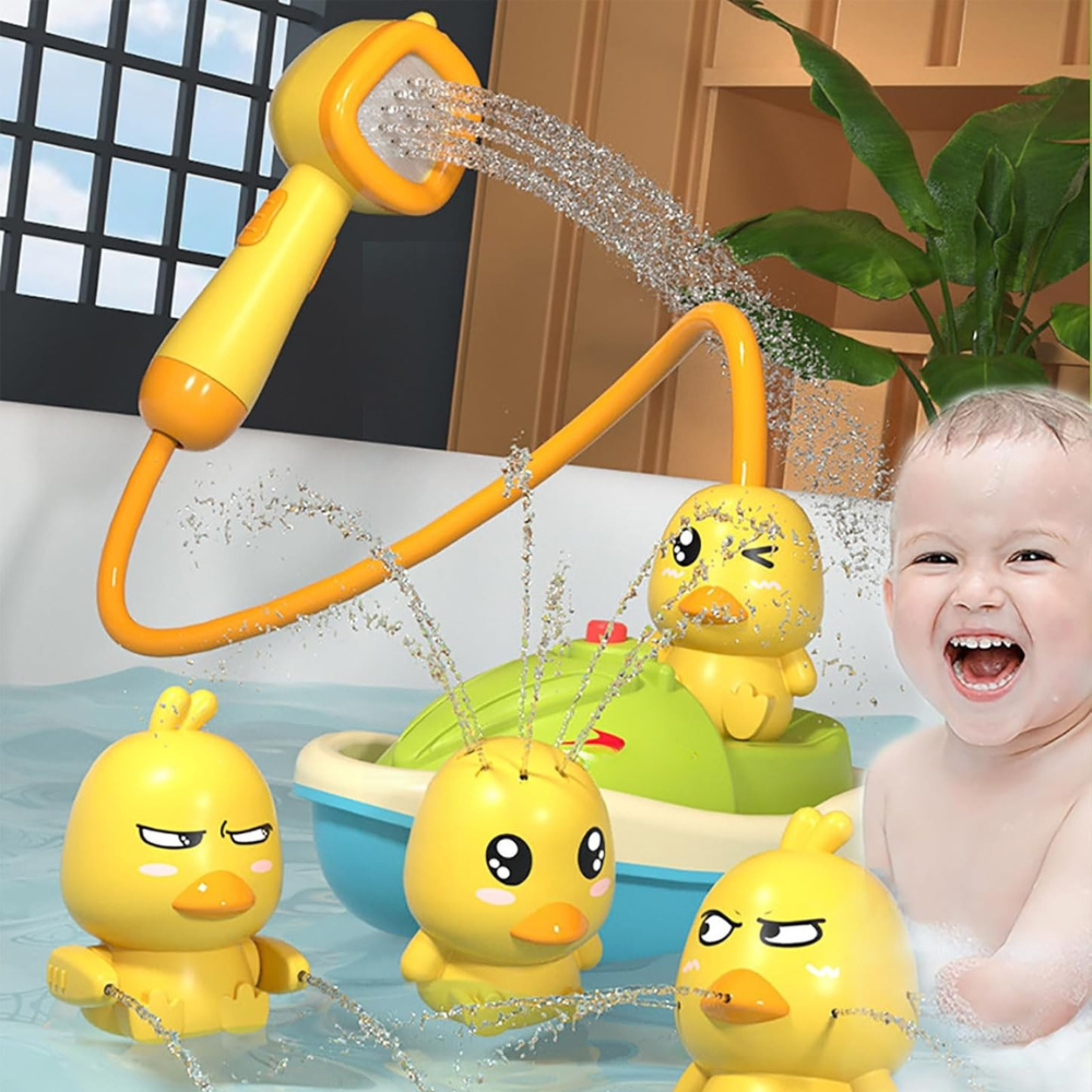Bath Toy Set | Interactive Shower with Floating Ducks
