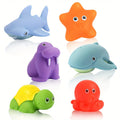 Ocean Animal Bath Toys | Soft Floating Sea Creatures Set