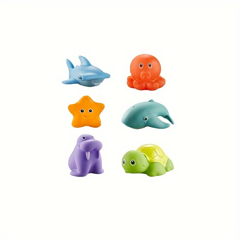 Ocean Animal Bath Toys | Soft Floating Sea Creatures Set