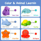 Ocean Animal Bath Toys | Soft Floating Sea Creatures Set