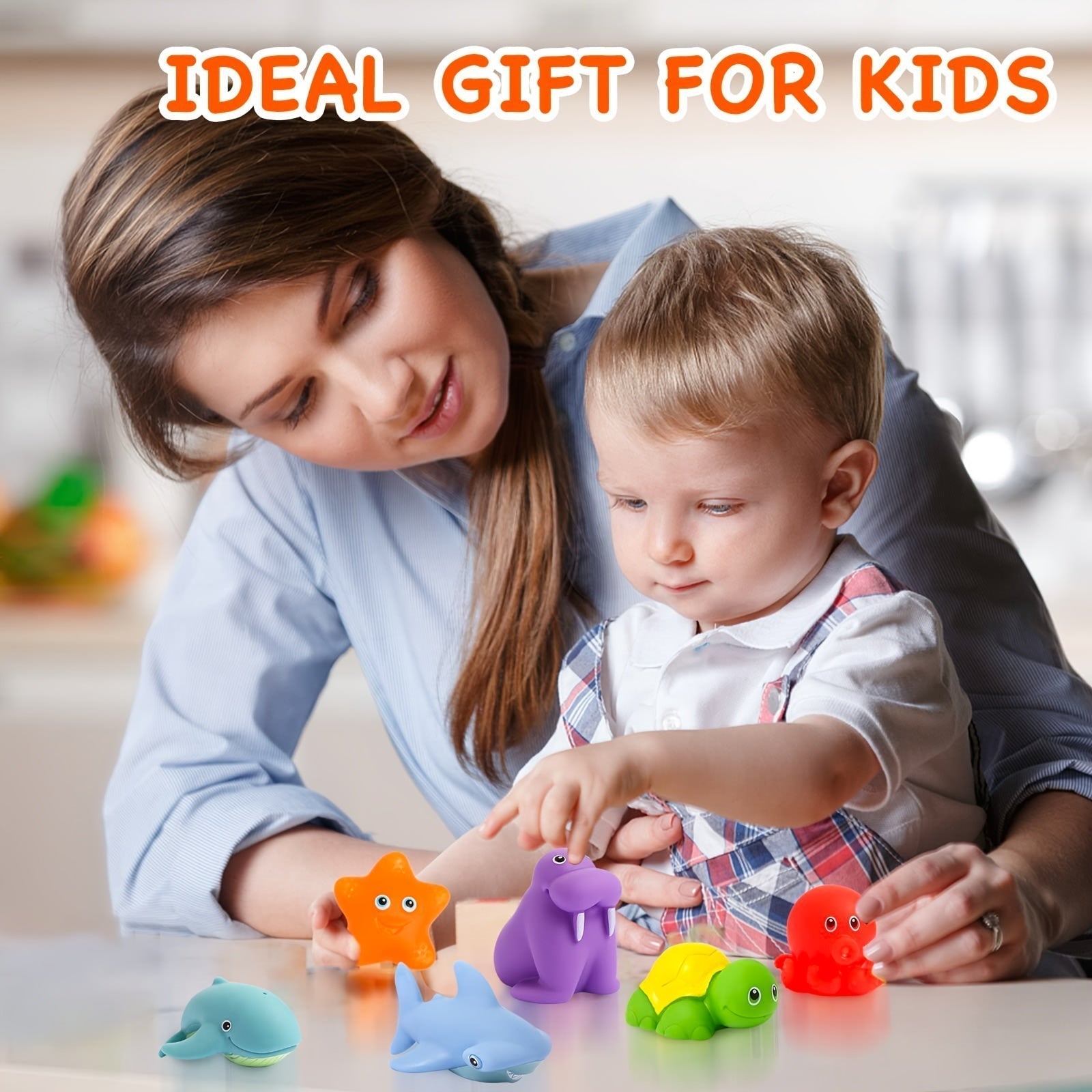 Ocean Animal Bath Toys | Soft Floating Sea Creatures Set