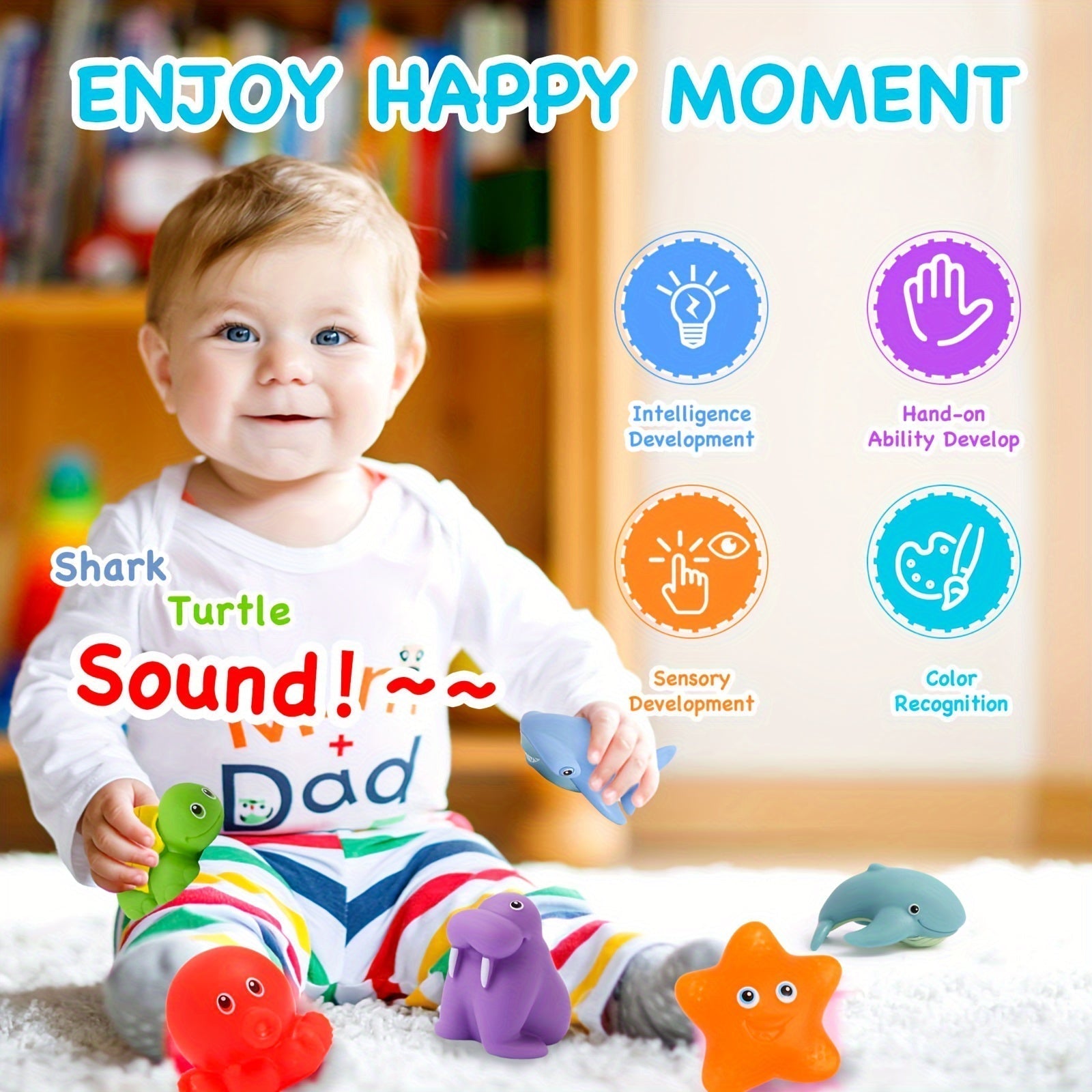 Ocean Animal Bath Toys | Soft Floating Sea Creatures Set