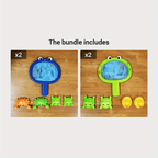 Bath Toy Fishing Set | Frog Net with Floating Animals