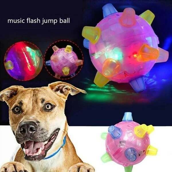 Interactive Dog Toy Ball | LED Light-Up Bouncing Ball