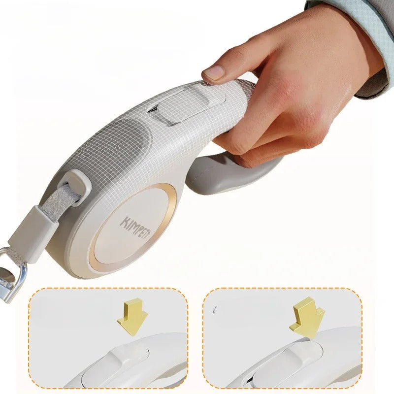 Retractable Dog Leash | Ergonomic Handle with Auto-Lock Mechanism