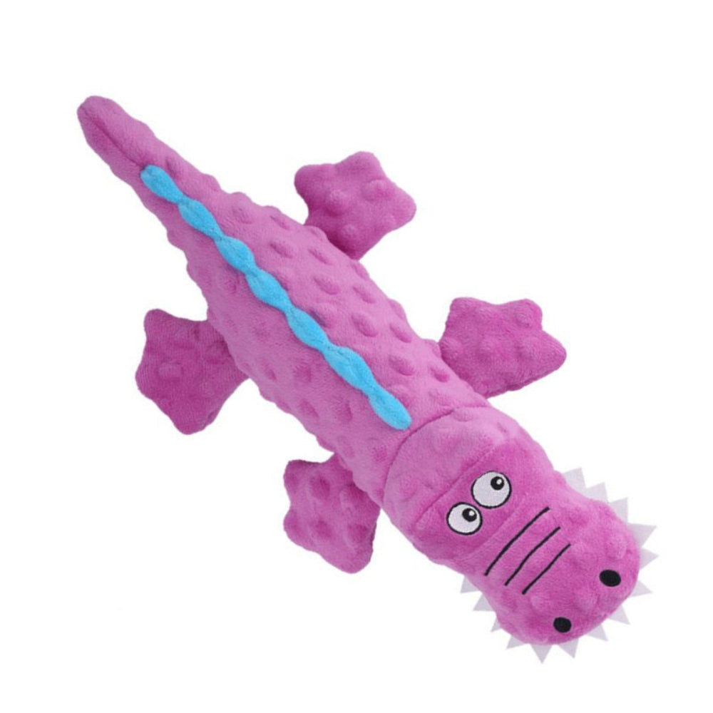 Plush Dog Toy | Crinkle Crocodile with Squeaker