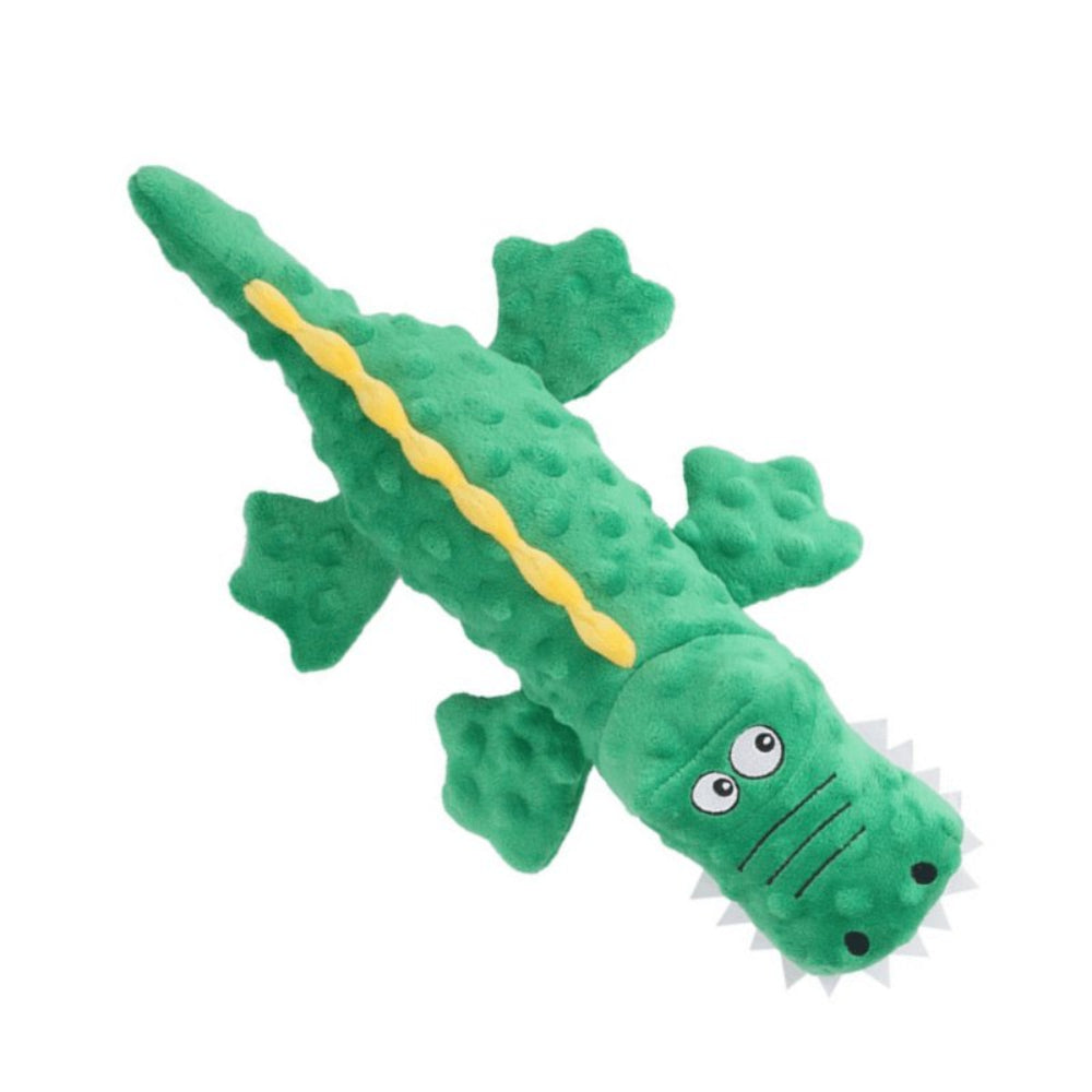 Plush Dog Toy | Crinkle Crocodile with Squeaker