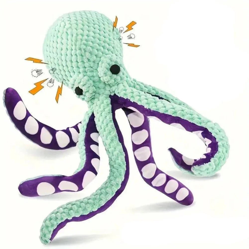 Plush Dog Toy | Crinkle Crocodile with Squeaker