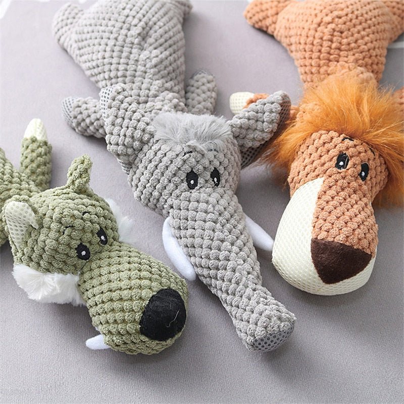 Plush Crocodile Dog Toy | Textured Fabric with Built-In Squeaker