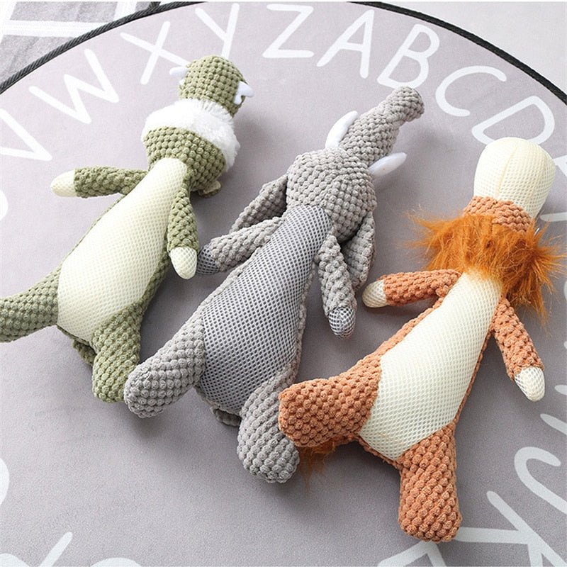 Plush Crocodile Dog Toy | Textured Fabric with Built-In Squeaker