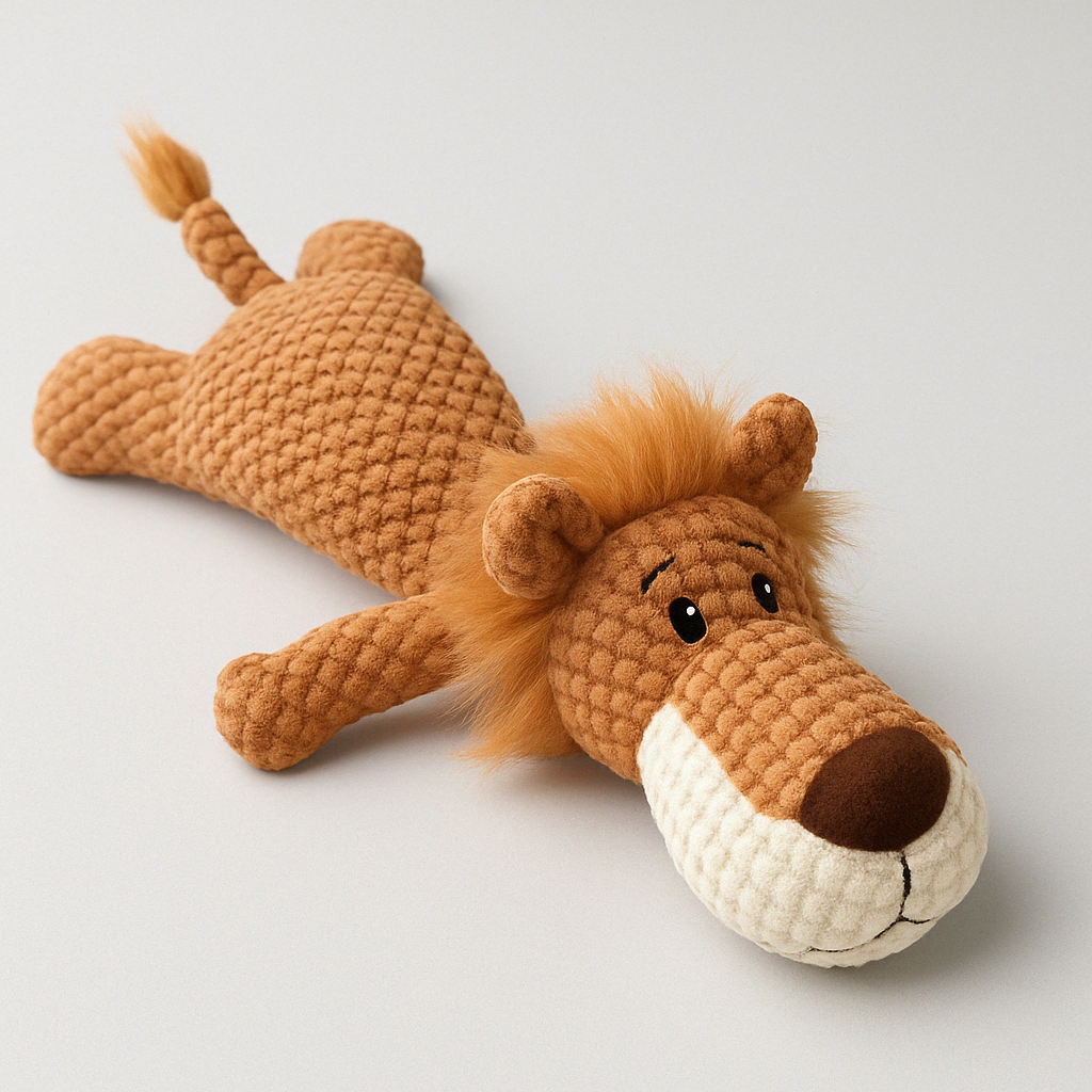 Plush Crocodile Dog Toy | Textured Fabric with Built-In Squeaker