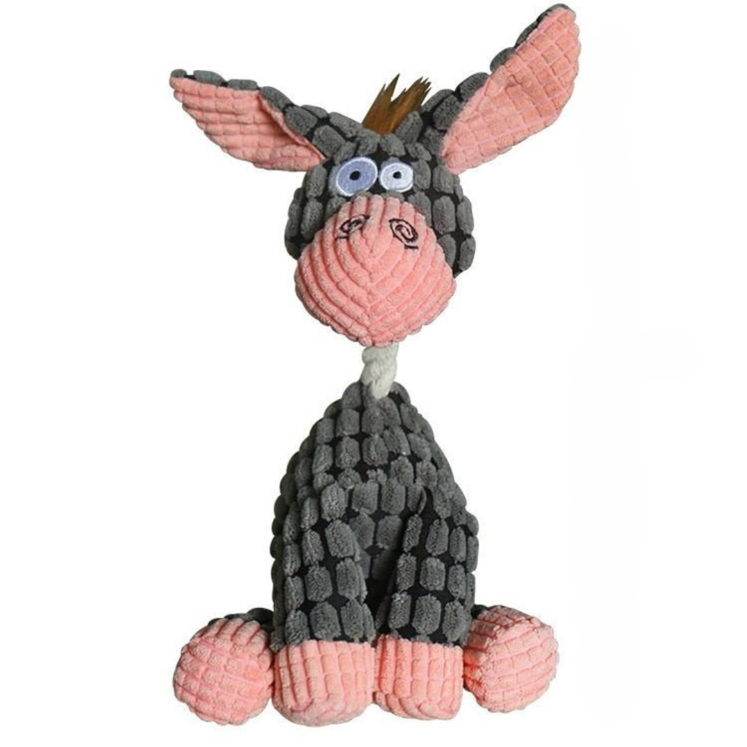 Corduroy Donkey Dog Toy | Durable Plush Squeaky Design