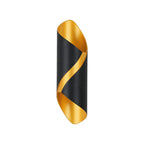 Modern Outdoor Wall Light | Black Gold Spiral Design