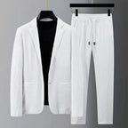Modern Loungewear Set | Textured Polyester Blazer and Pants