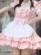 Women’s Plus Size Maid Halloween Costume Dress | Ruffle Mini Cosplay Outfit