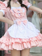 Women’s Plus Size Maid Halloween Costume Dress | Ruffle Mini Cosplay Outfit