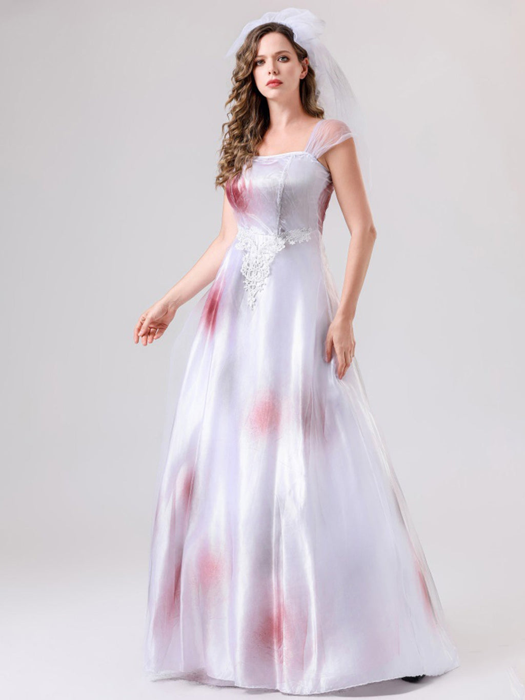 Women’s Spooky Corpse Bride Halloween Costume Dress | Bloody Maxi Gown