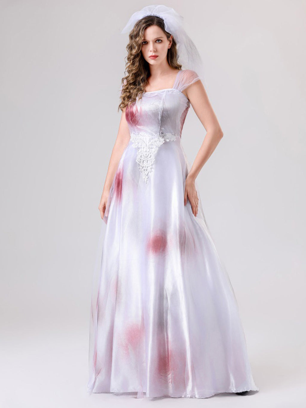 Women’s Spooky Corpse Bride Halloween Costume Dress | Bloody Maxi Gown
