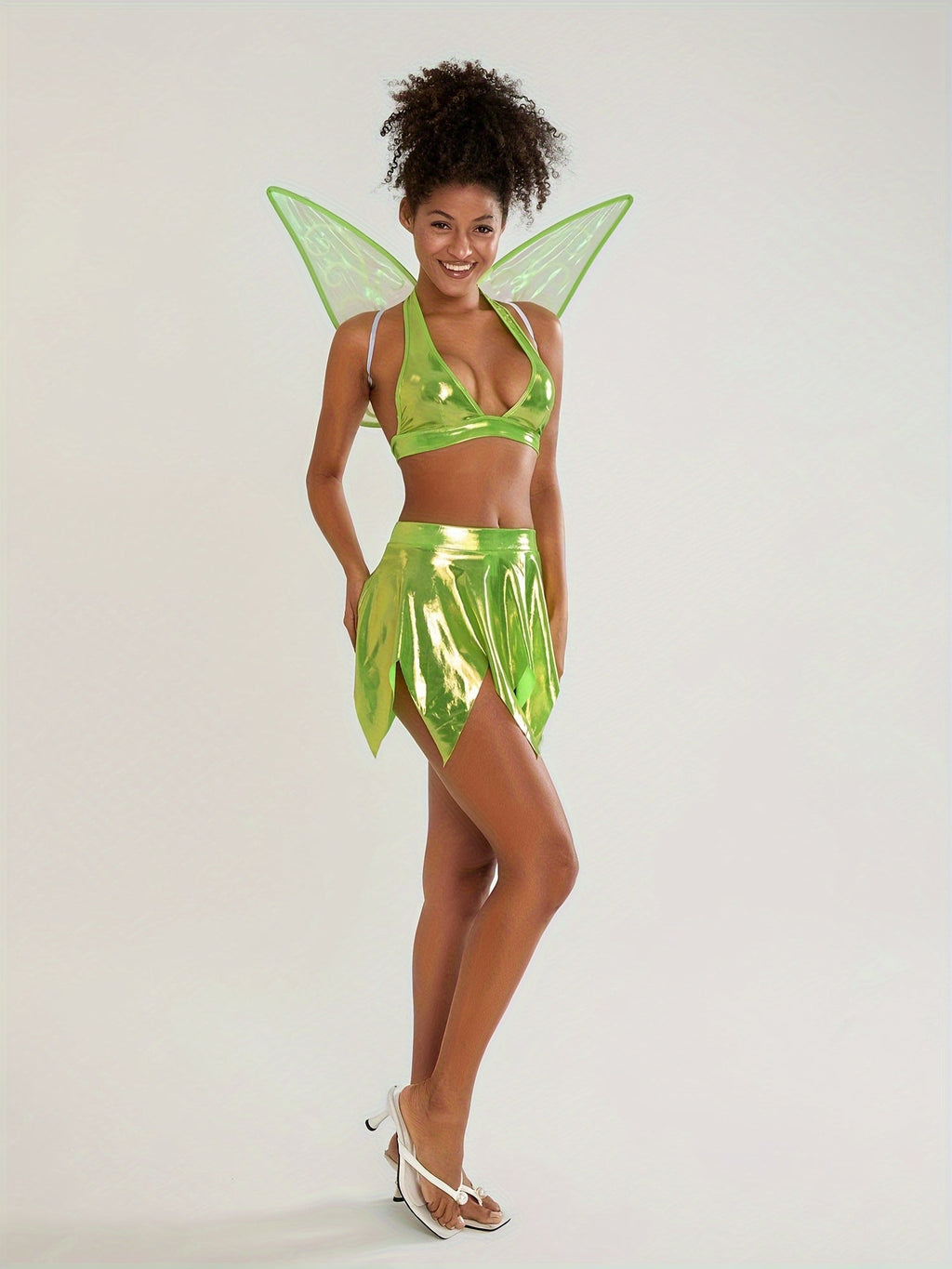 Women’s Two-Piece Fairy Halloween Costume Set | Halter Mini Outfit