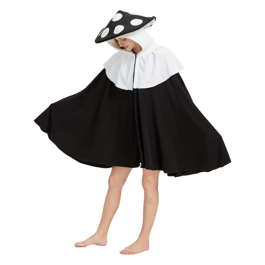Women’s Fantasy Mushroom Halloween Costume Cape | Oversized Hooded Cloak