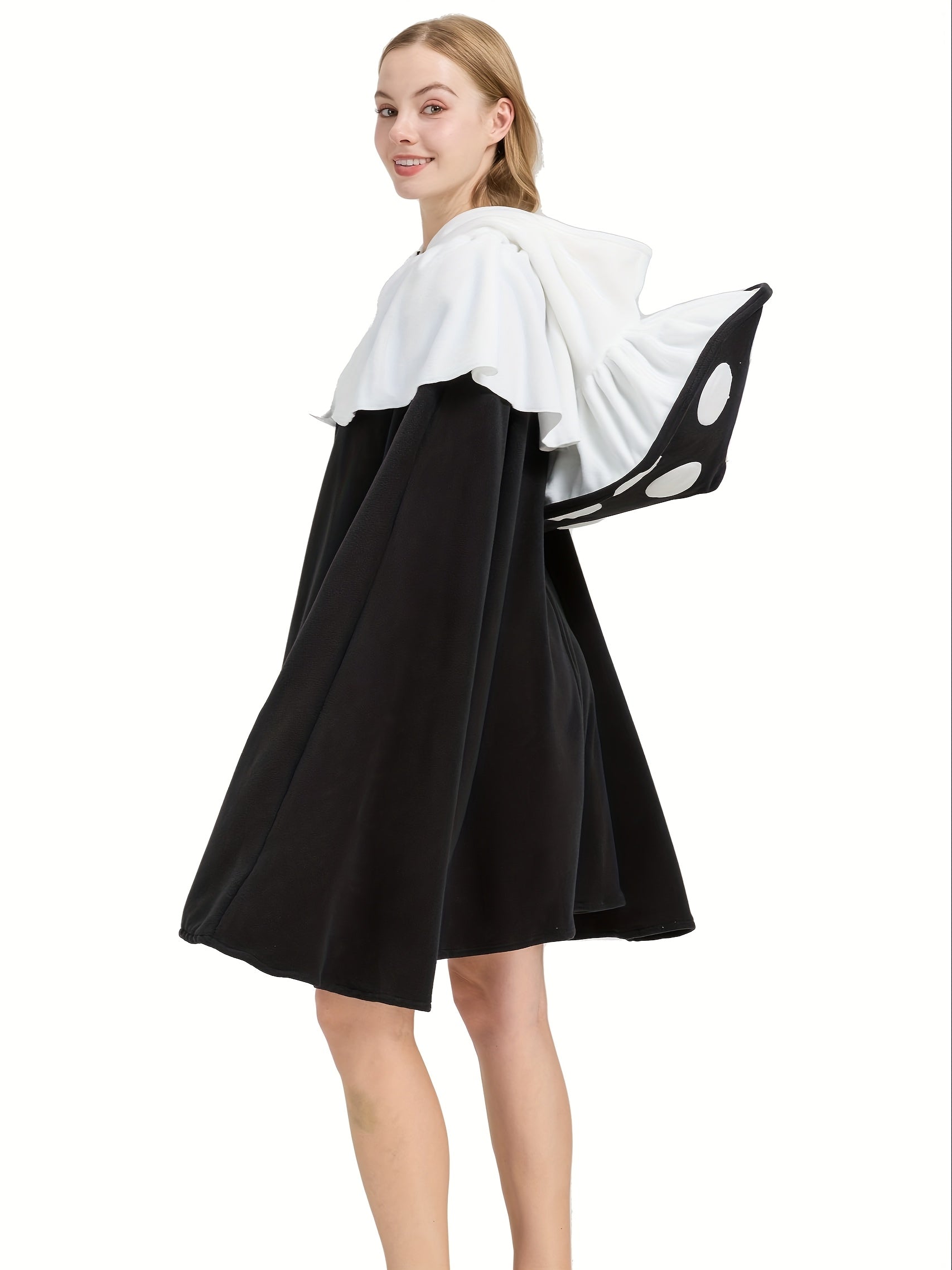 Women’s Fantasy Mushroom Halloween Costume Cape | Oversized Hooded Cloak