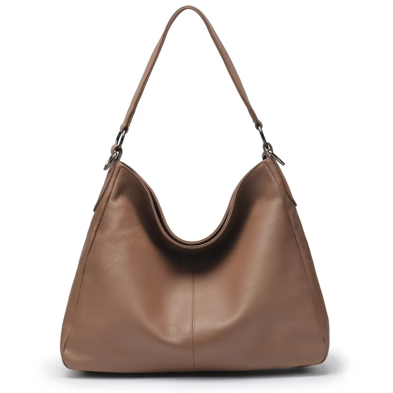 Classic Leather Hobo Bag | Minimalist Black Design
