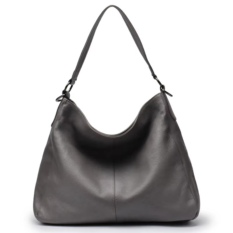 Classic Leather Hobo Bag | Minimalist Black Design