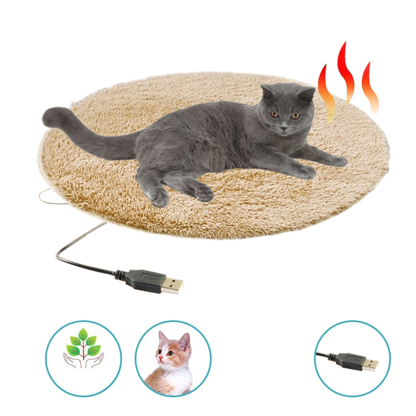 Heated Pet Cushion | Plush USB Warming Pad