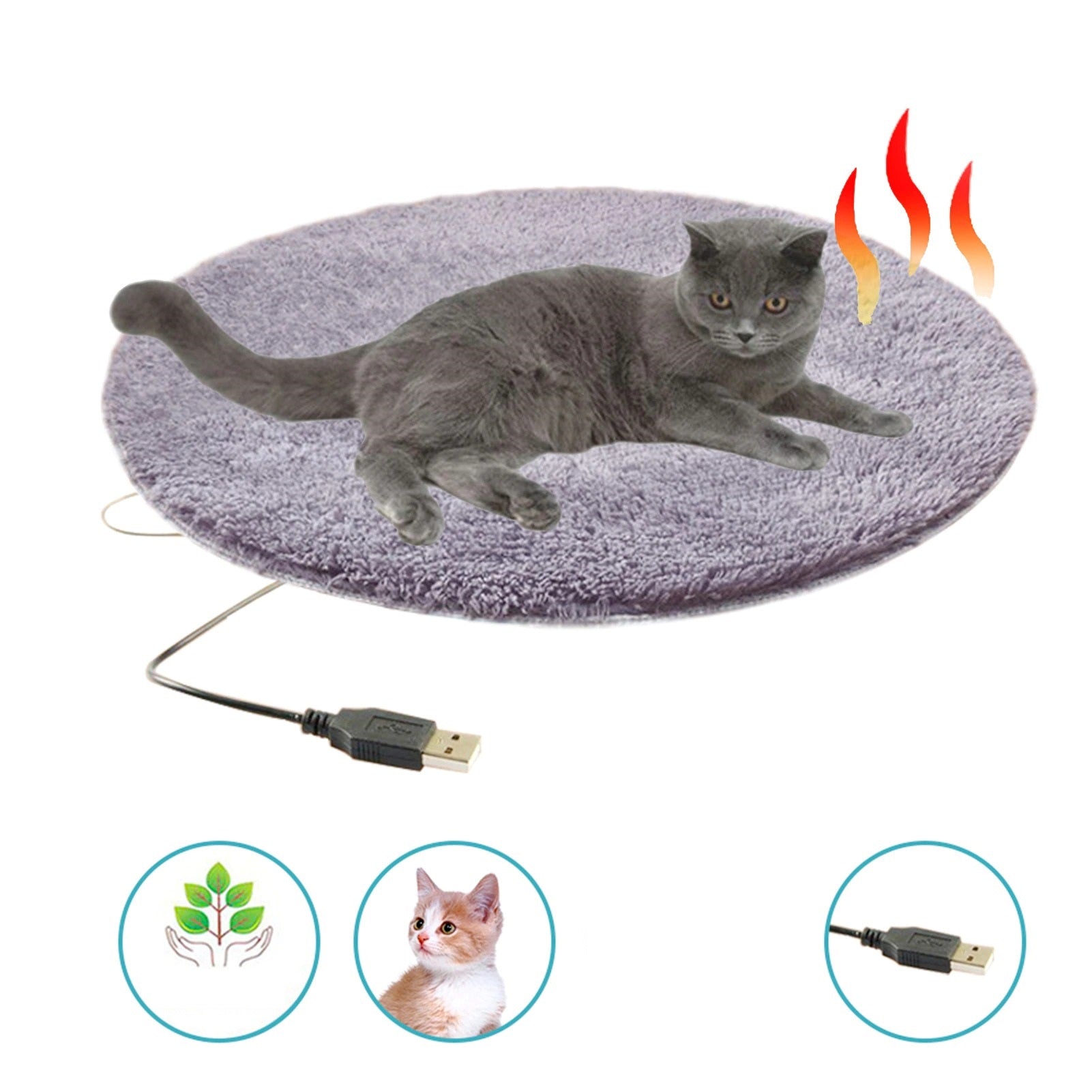 Heated Pet Cushion | Plush USB Warming Pad