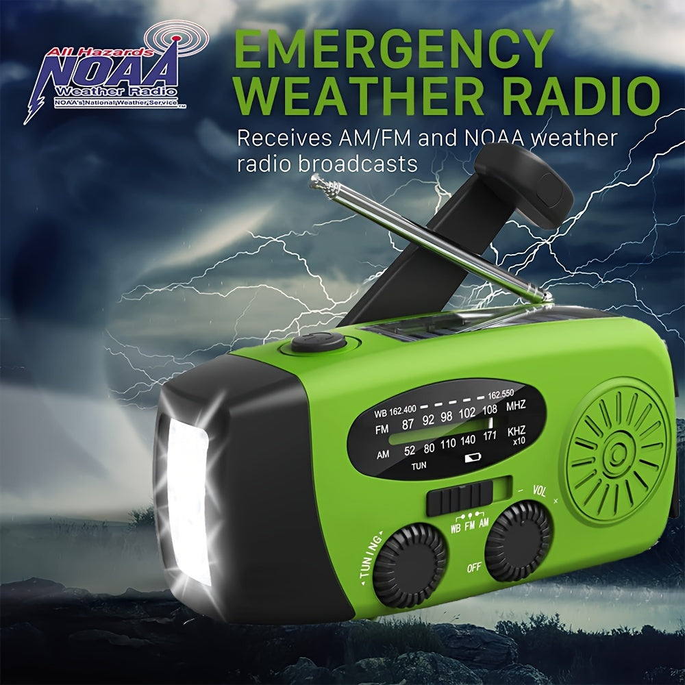 Emergency Radio Power Bank | Solar Hand Crank FM NOAA Receiver