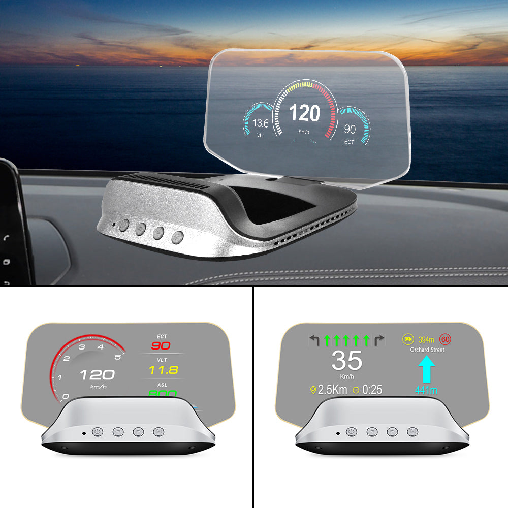Smart Car HUD Display | GPS Navigation Projector With Speed Monitor