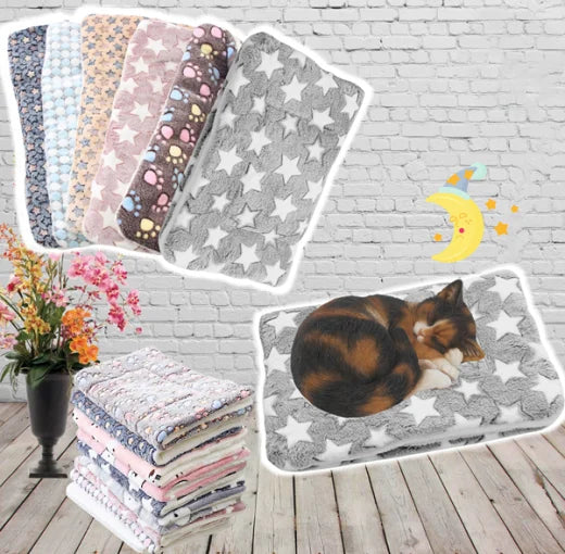 Pet Comfort Blanket | Soft Flannel Star Pattern Design