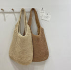 Handwoven Straw Tote | Natural Beige Beach Bag