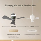 Portable LED Ceiling Fan | USB Rechargeable with Night Light