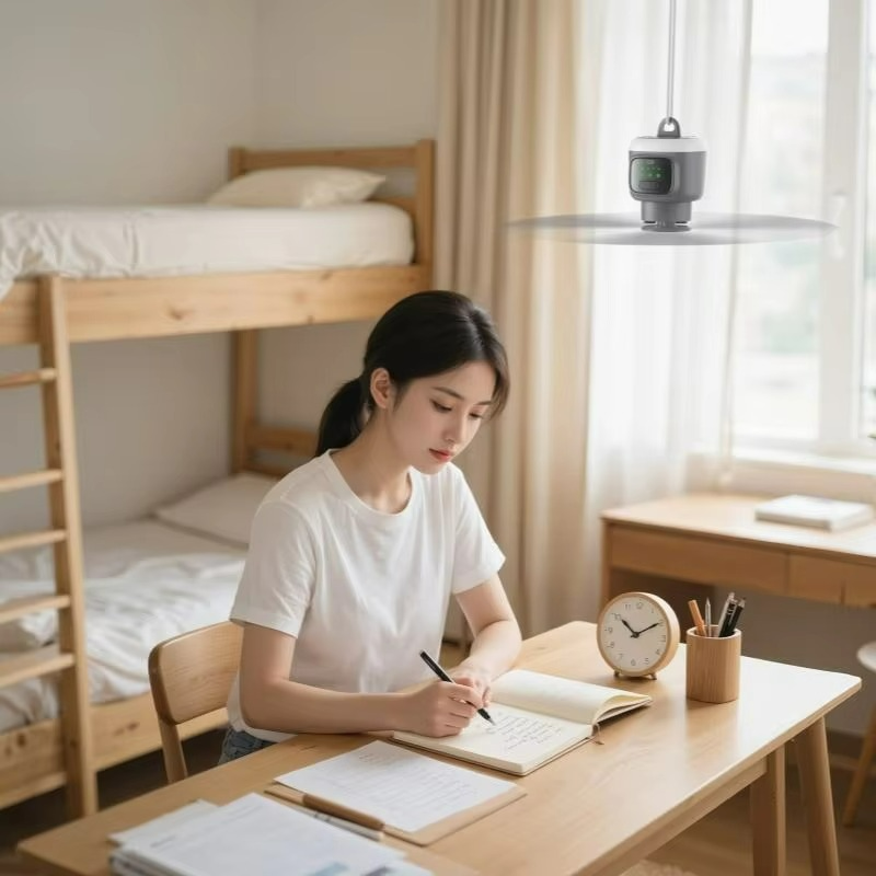 Portable LED Ceiling Fan | USB Rechargeable with Night Light