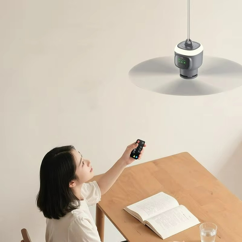 Portable LED Ceiling Fan | USB Rechargeable with Night Light